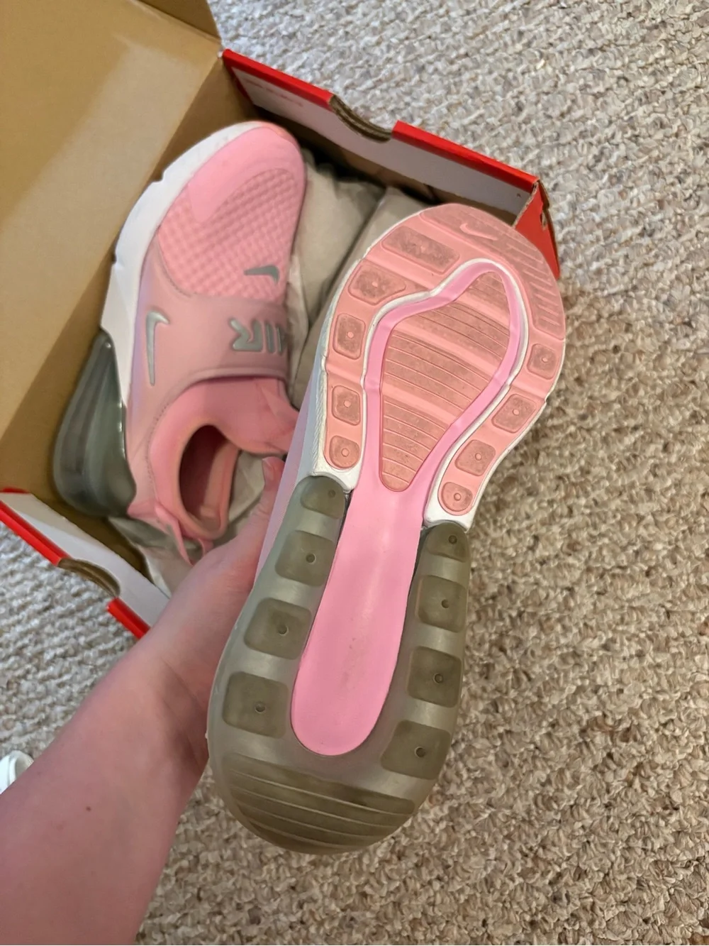 Nike Women's Pink Slip-On Air Max Cushioned Sneakers